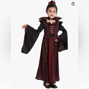 Girls Victorian Vampire Costume (ages 6-8)